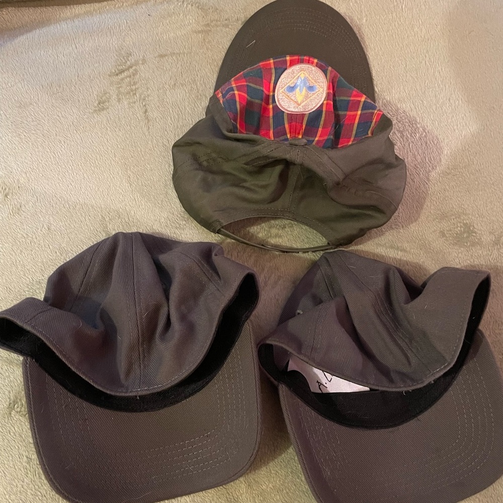 Webelo Boy Scout hats lot 3 with scout book